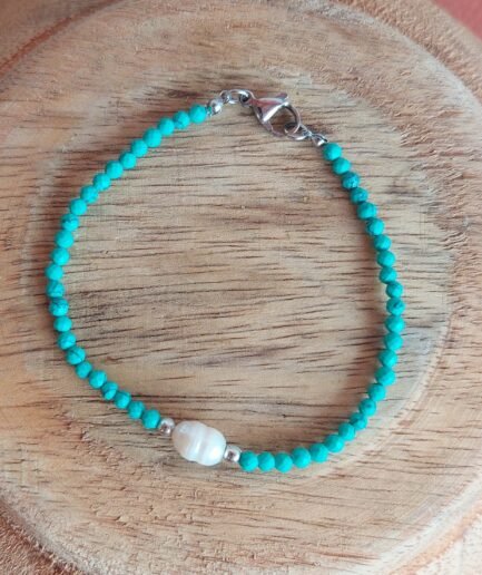 Pulseira Turquesa Facetada