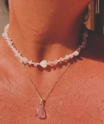 Colar Quartzo Rosa