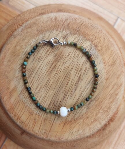 Pulseira Jaspe Dragão facetada