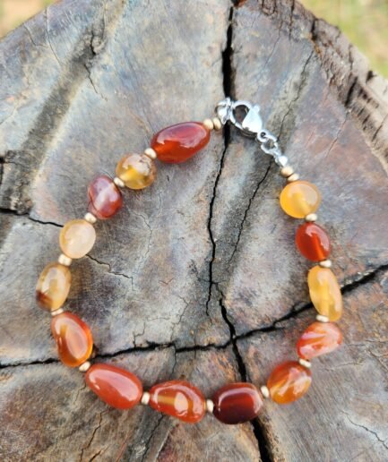 Pulseira Ágata de Fogo rolada
