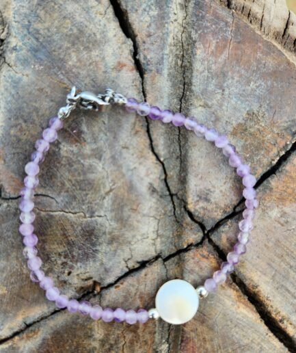 Pulseira Ametista Facetada